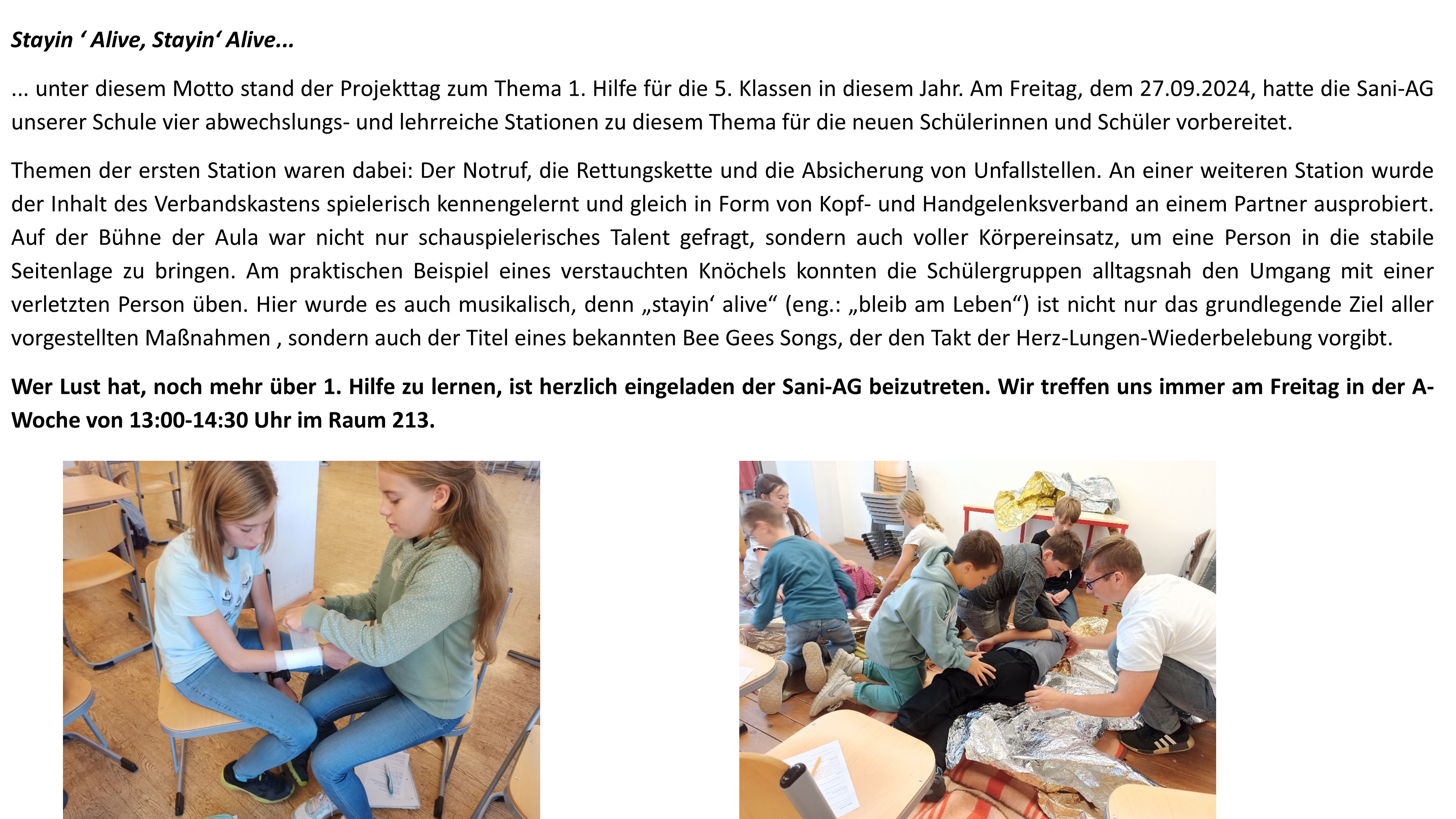 Erste Hilfe Tag